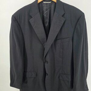 Canali Black Blazer – Size 42R – Made in Italy Two-Button Sport Coat
